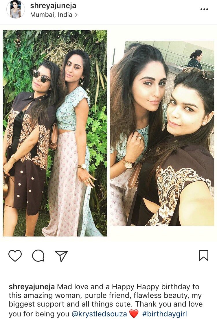 Shreya\s birthday wish for Happy Birthday Krystle Dsouza 