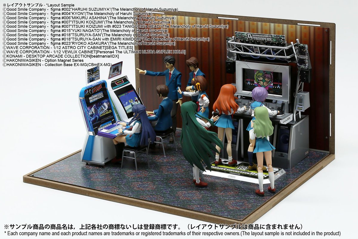 Hakoniwagiken 箱庭技研 A Twitter 新商品のジオラマシートと 涼宮ハルヒの憂鬱 シリーズのfigmaを使用した作例写真です