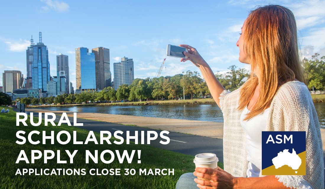 ASMAustralia's tweet photo. Live regionally and want study, just not sure how? Check out our scholarship options for rural students: https://t.co/TDzK49gAk8 https://t.co/1wCixDT5o0