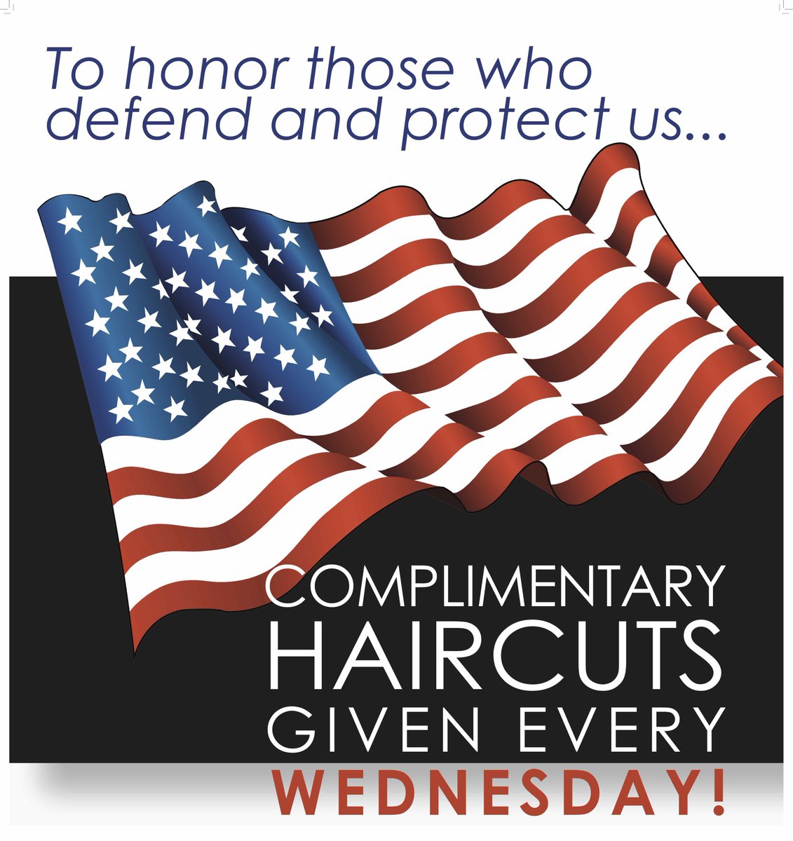 ROPsalons's tweet photo. @seanhannity Every Wednesday we honor veterans, active military, police, first responders. #WeAppreciateYou. #neverforgetryan  #ropsalons https://t.co/LJCinY8fXd