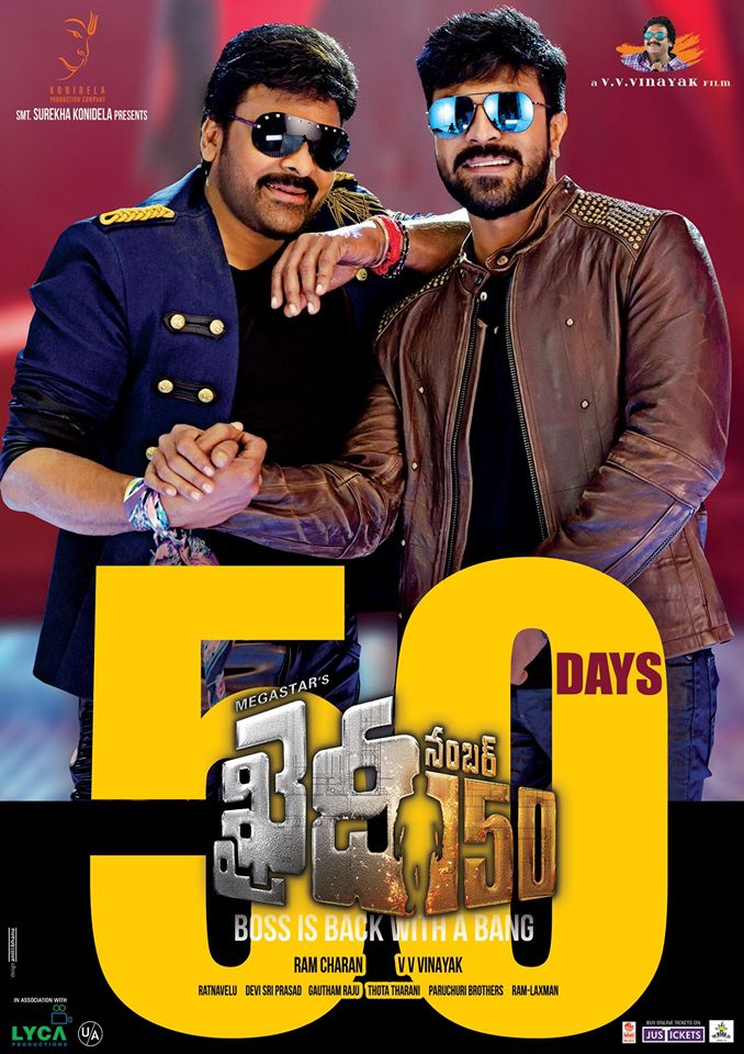SMTollywood's tweet photo. #50daysforKhaidiNo150 #BossIsBackWithABang #KhaidiNo150 #chiru150 #ramcharan #chiranjeevi https://t.co/Ns4SyCvTHJ