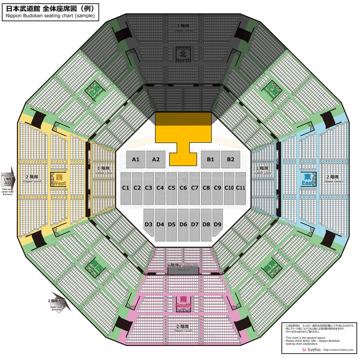 Nippon Budokan Seating Chart