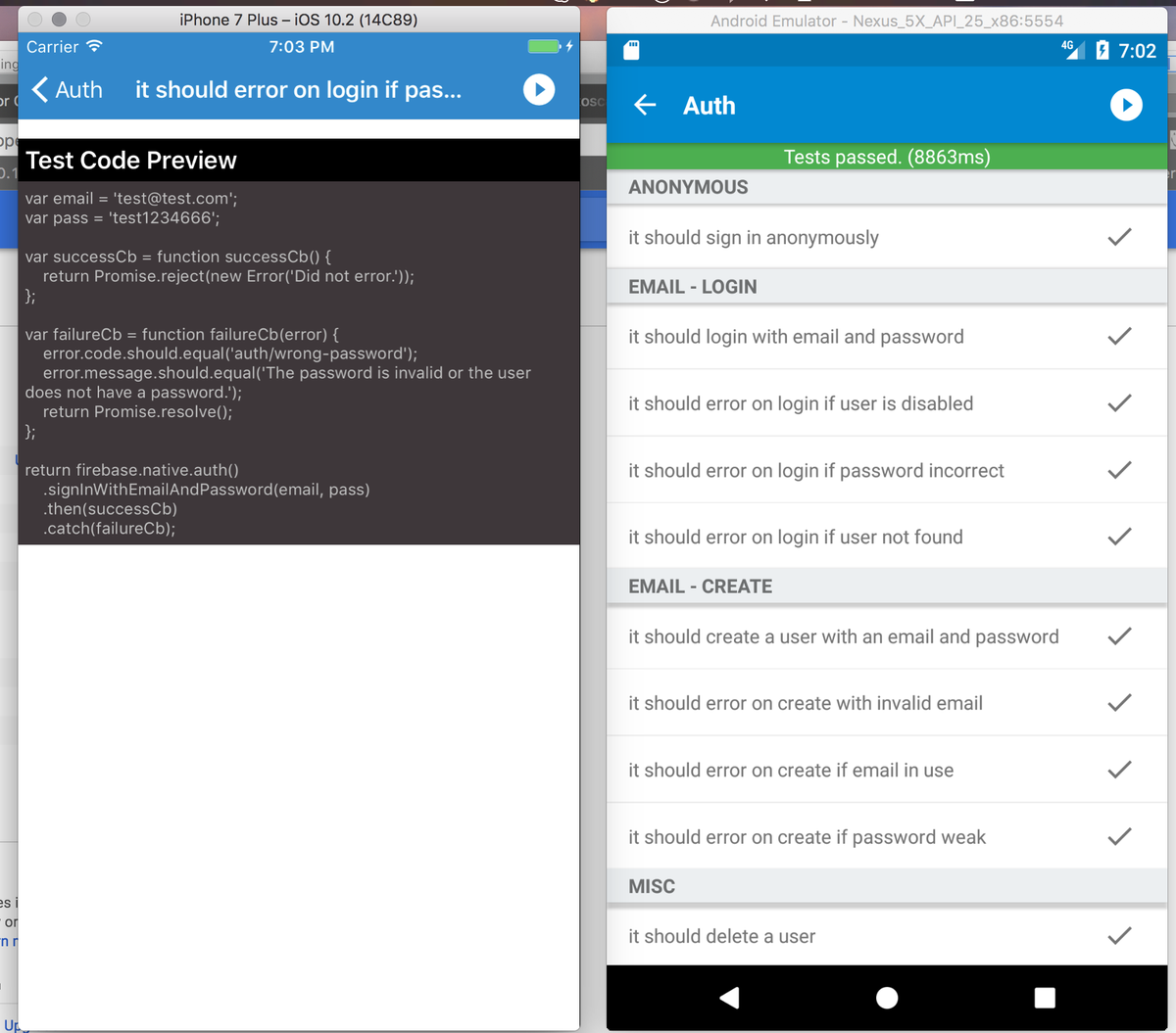 mikediarmid's tweet image. Auth pretty much there... #RNFirebase #firebase #android #ios #javascript github.com/invertase/reac…