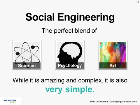 sourcingguru's tweet photo. SE is using psychological tools to achieve desired goals. We outperform AI with creativity/empathy/humor #SourceCon https://t.co/g8D1QwLbkl