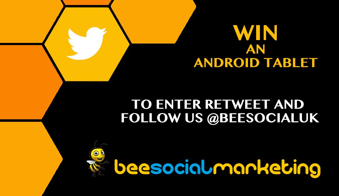 BeeSocialUK's tweet photo. **#COMPETITION** #FollowUs &amp; #RT this tweet for your chance to win an #Android #Tablet! Winner announced 7th April! #Biz #WhitbyHour https://t.co/GpWXyYZkW8