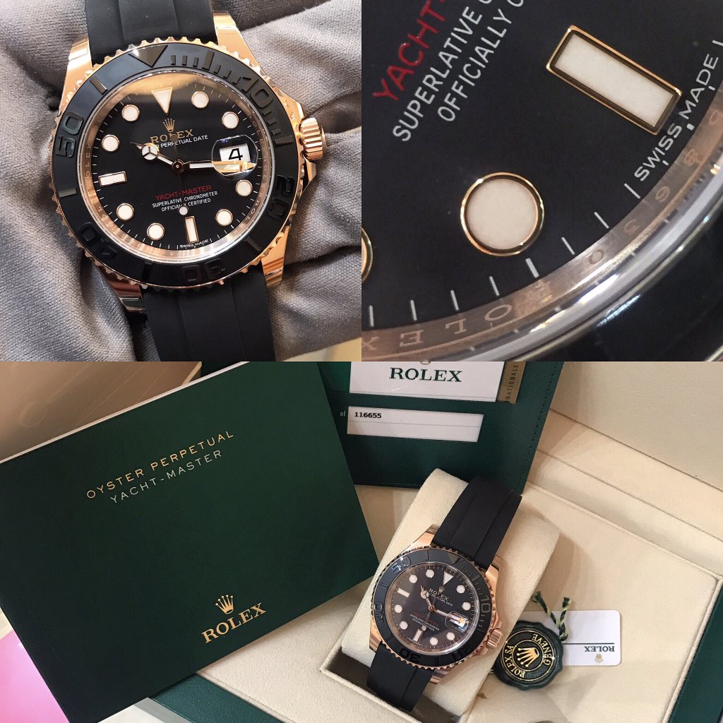 We sourced this stunning full set #Rolex #yachtmaster ⚓️🛥🌹 rose gold for a very happy client, contact us with all of your watch enquiries