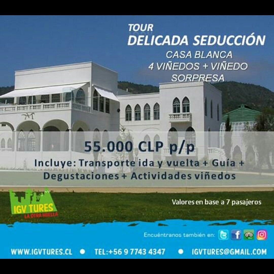 Este sábado 18 de marzo salimos para el Valle de Casa Blanca. Quedan 3 asientos disponibles. No te lo puedes perder. Más info en la imagen.