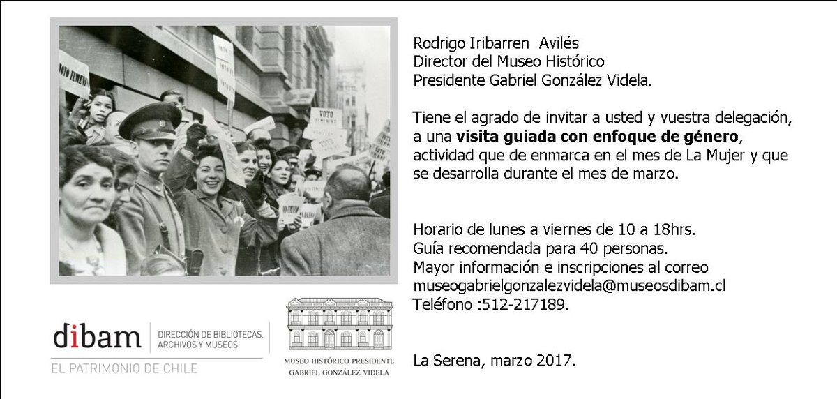 MuseoGGV's tweet photo. La ley de  voto femenino universal en Chile, se promulga un 8 de enero de 1949
detrás de este logro hay una historia que conocer. https://t.co/adNebR2r3m