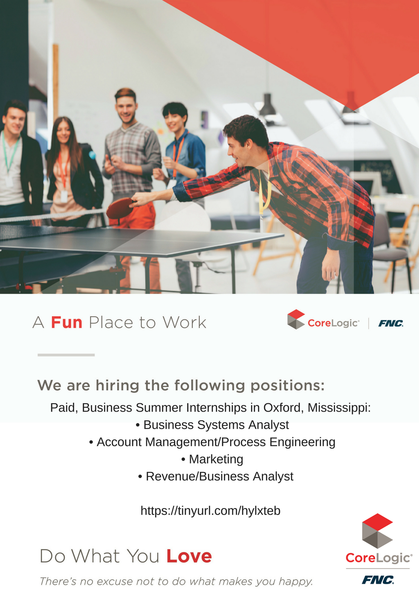 FNC_HR's tweet photo. We are excited to post our paid, summer business internships in #OxfordMS #internships #fintech https://t.co/khLx0QrSfn
