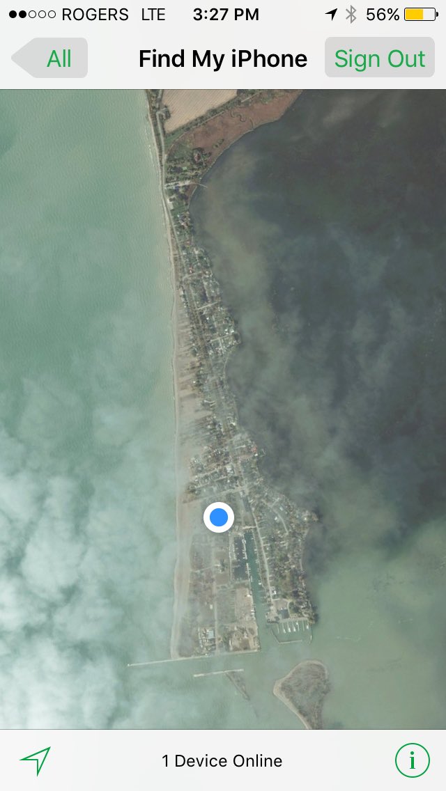 SportsForYou365's tweet image. Find my iPhone makes Erieau look scary #TheEau #FoundMyPhone