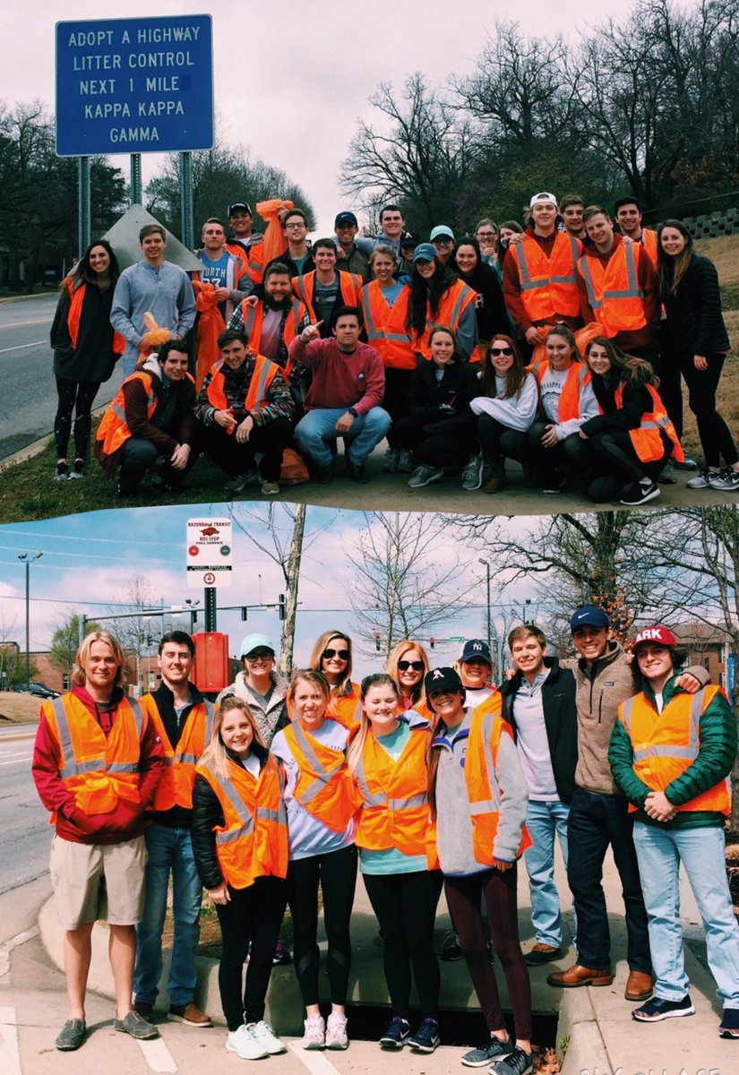 greek gives back day!! a great day of service.⭐️⭐️ @ArkGreekLife #Greeksgiveday