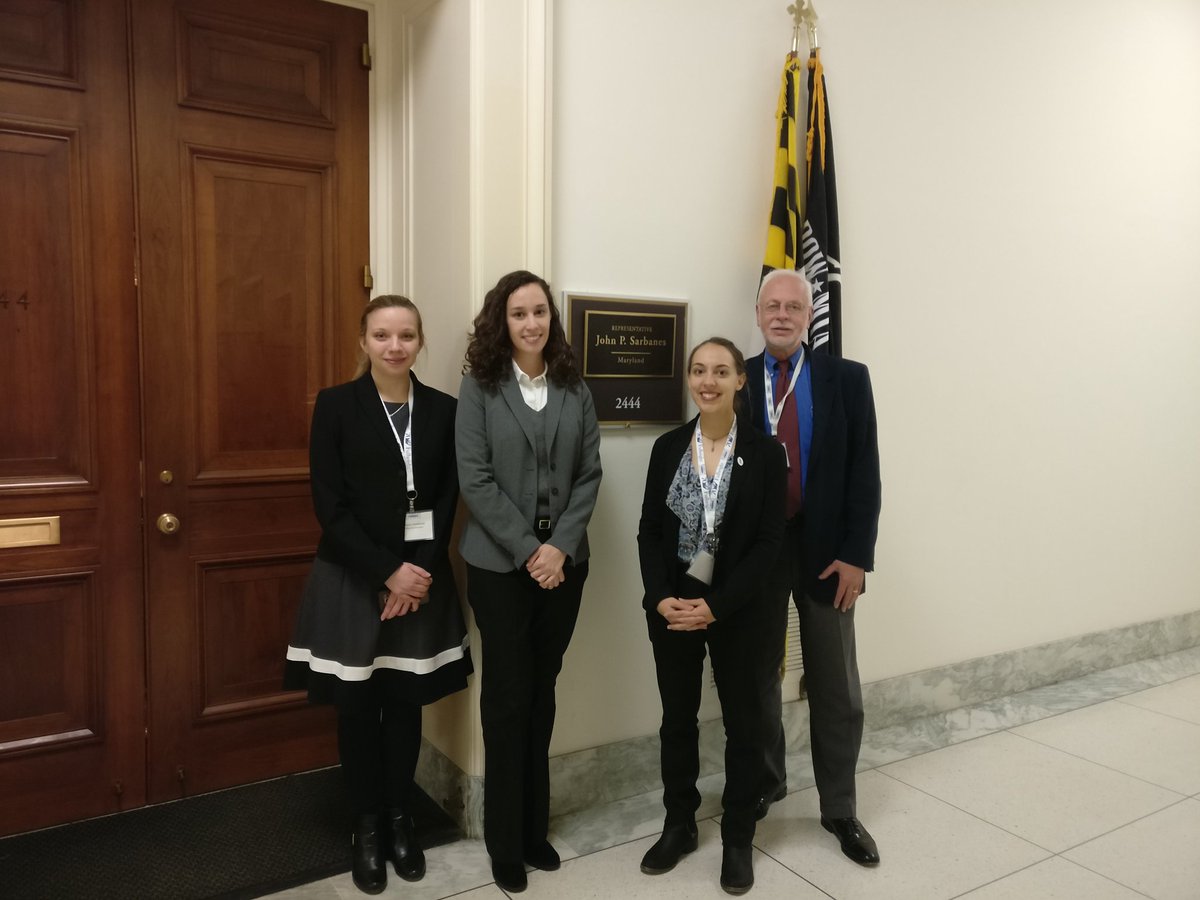 Meeting Anna Killius of Rep. John Sarbanes' office. Support Fulbright!