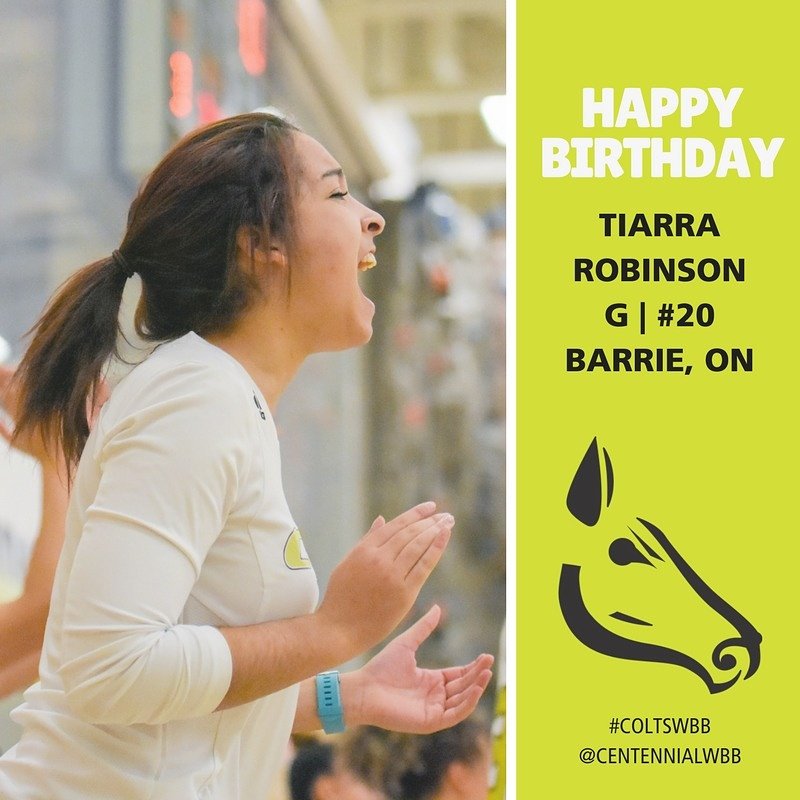 CentennialWBB's tweet photo. Happy #LadyColt Birthday to Tiarra!💚
#ccoltswbb #ocaa #ocaawbb #Screamgreen #ccoltsfam https://t.co/Fqv20VrQOf