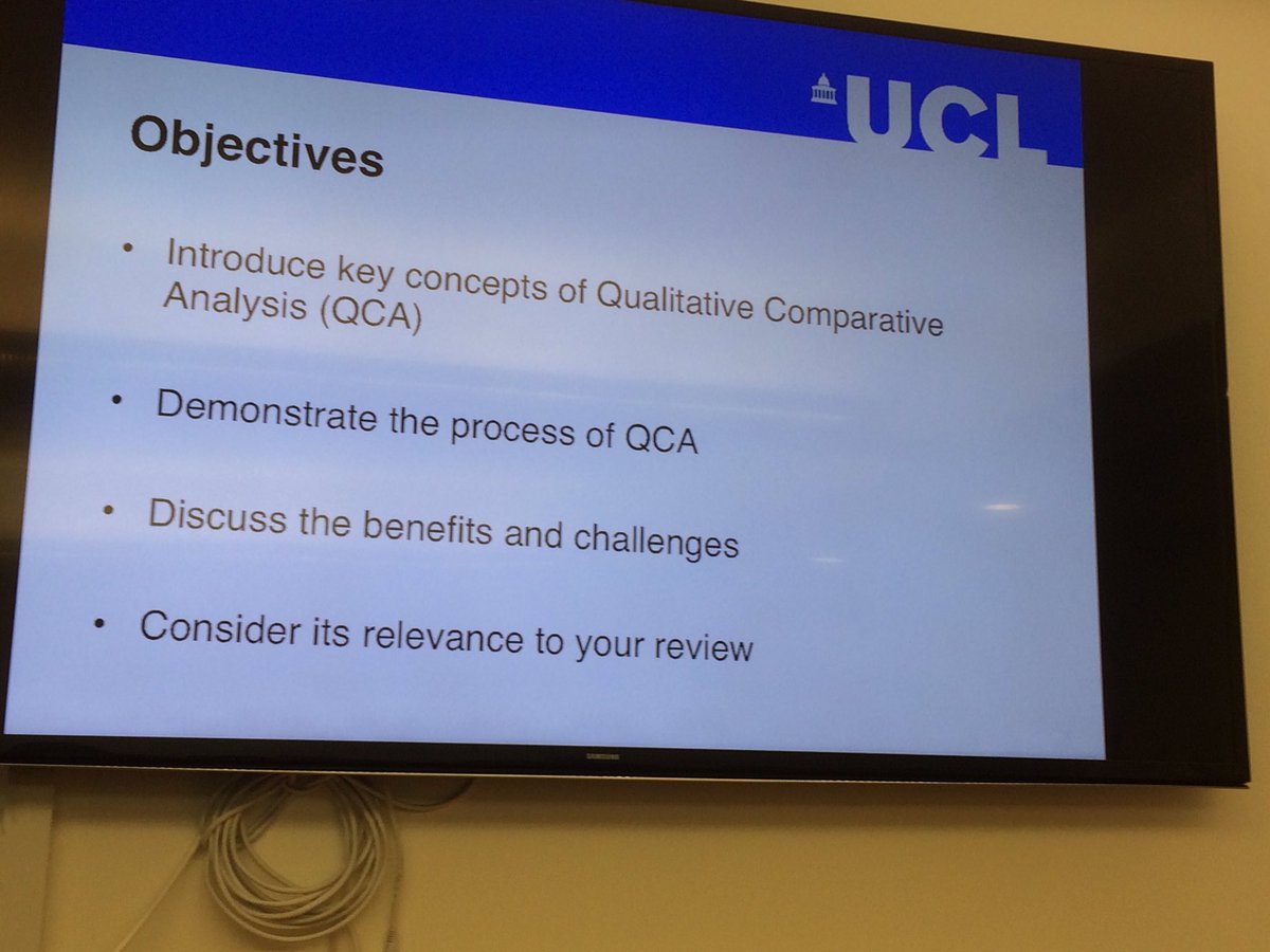 tessmoor_e's tweet photo. Fascinating wkshop on QCA for sys reviews. Potentially really useful #CochraneTLG https://t.co/GO6nBGNPnb