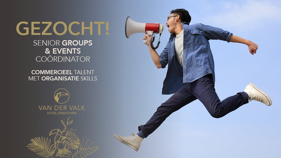 Ben jij een commercieel talent? Wij zijn per direct op zoek naar een goedgebekte Groups &amp; Events Coördinator. hoteleindhoven.nl/vacatures/seni…