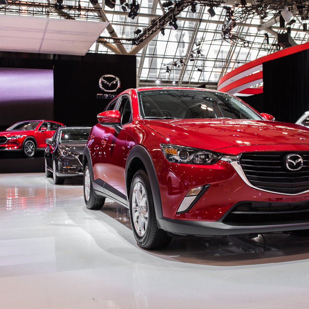 mazdacanada's tweet photo. Get to know the whole Mazda fleet right now at #AutoShowCalgary. https://t.co/1petbWdqAI