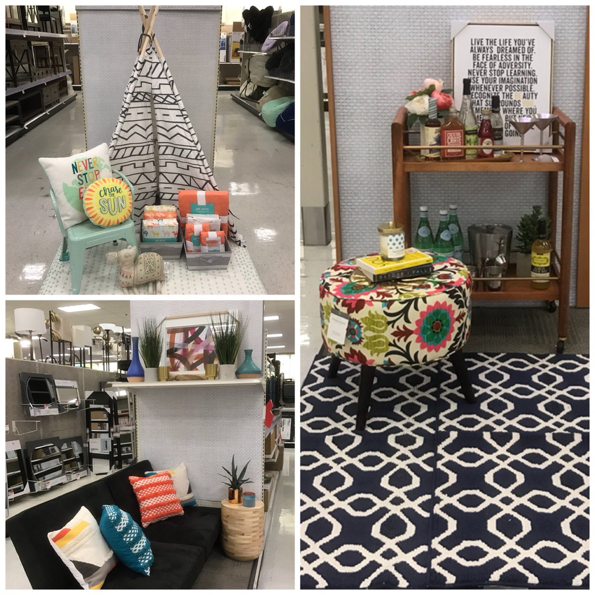 Bring Spring indoors! 💛 Love the color combos &amp; contrasting patterns. <a href="/SMbodwam/">Sam Mbodwam</a> <a href="/ashlie_israel/">Ashlie Israel</a> <a href="/Kendratelford/">Kendra</a> #T0913 #VML #Target