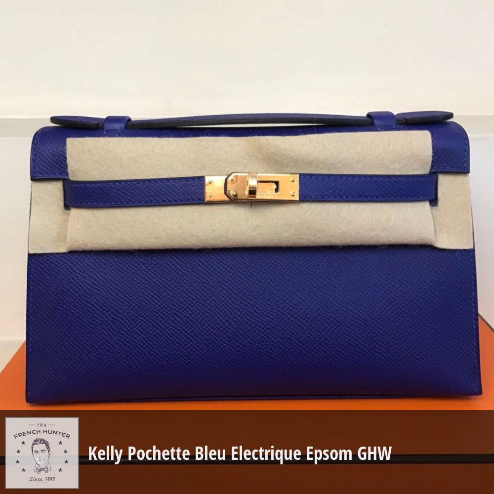 The French Hunter on X: Kelly Pochette Bleu Electrique Swift GHW #A  #hermes #birkin #kelly #constance #handbags #luxury   / X