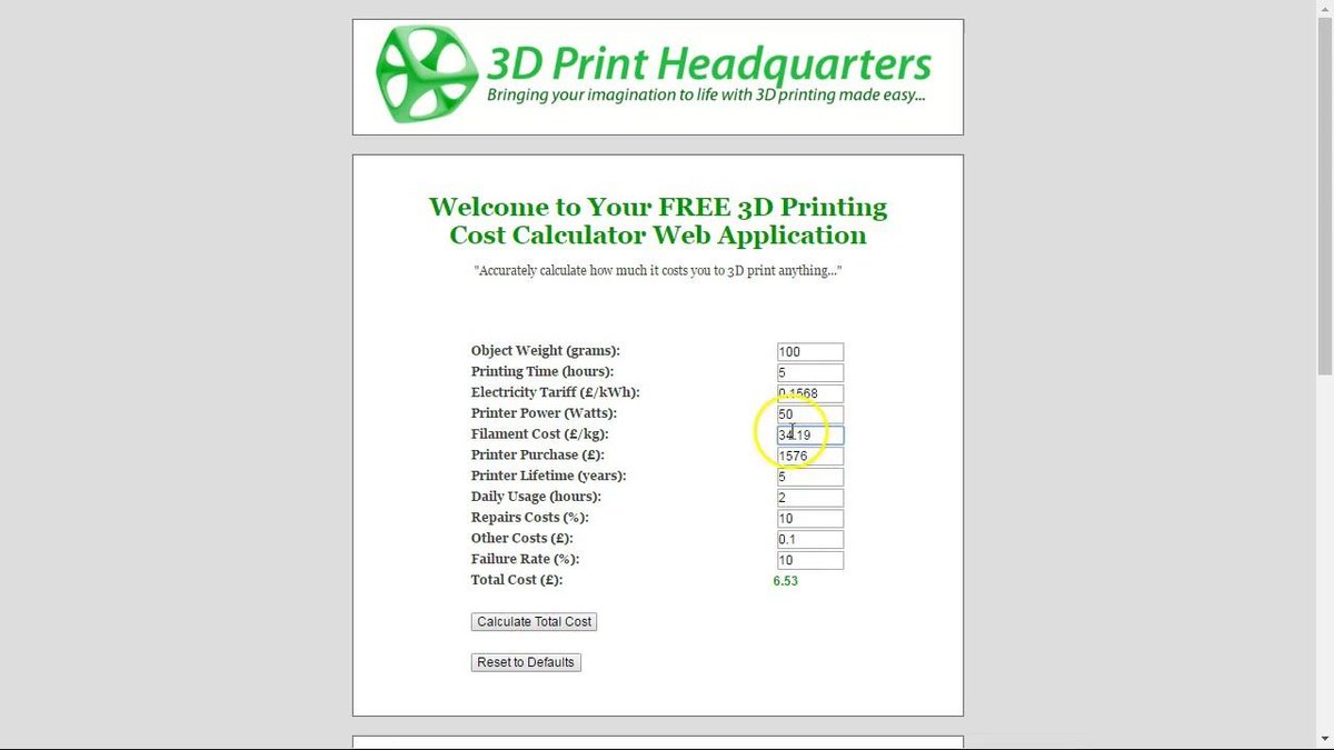 3DPrintHQ's tweet photo. [YouTube] Online 3D Printing Cost Calculator App... https://t.co/fglpmL3scC #3DPrinting #Business https://t.co/b1fqU3oS0R