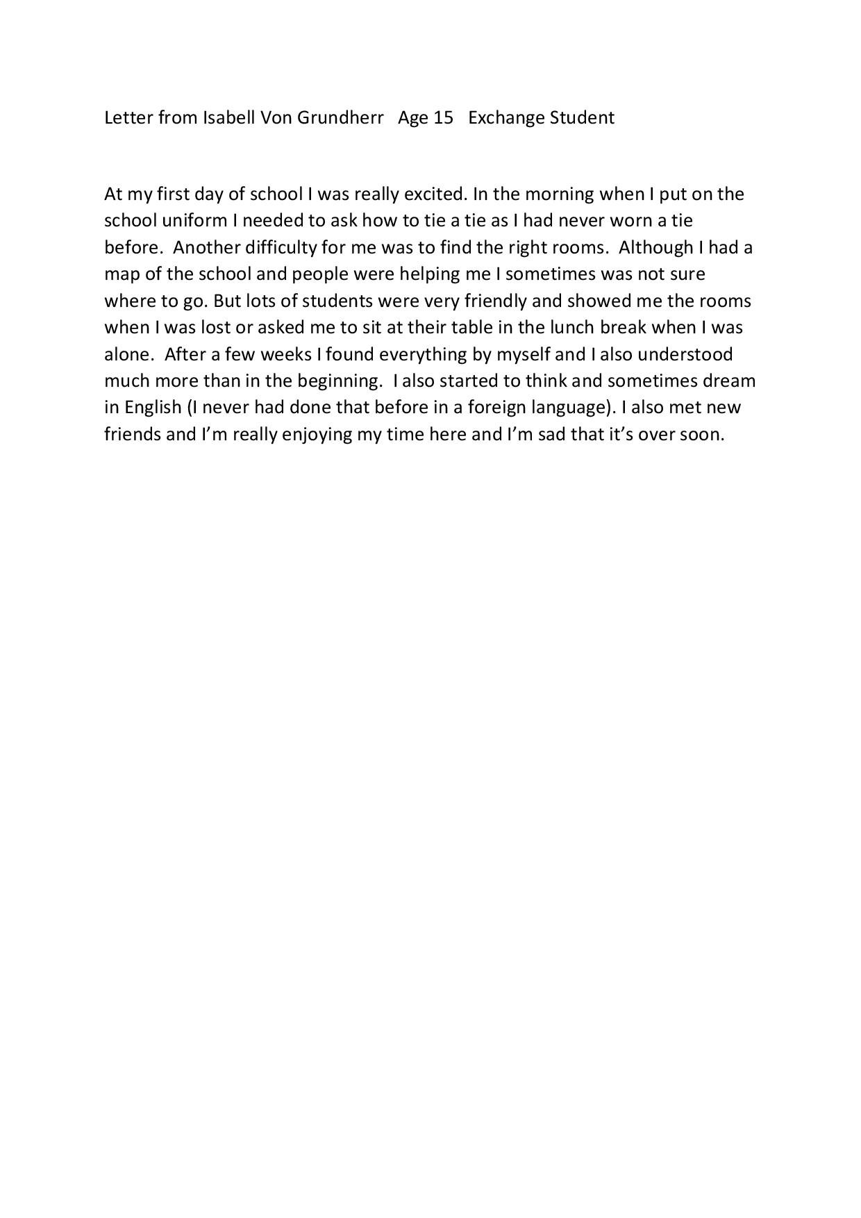 Devizes School on Twitter "Thinking of being a host family for an exchange student? Lovely