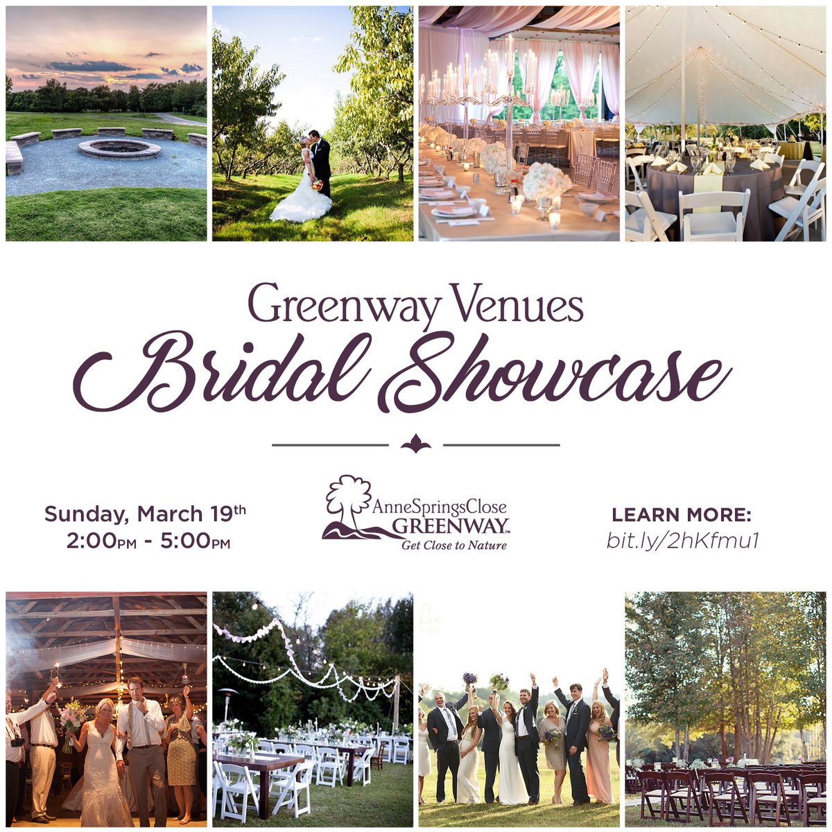 Join us for our complimentary Bridal Showcase this Sunday at @ASCGreenway! Go like our Facebook for more event details!