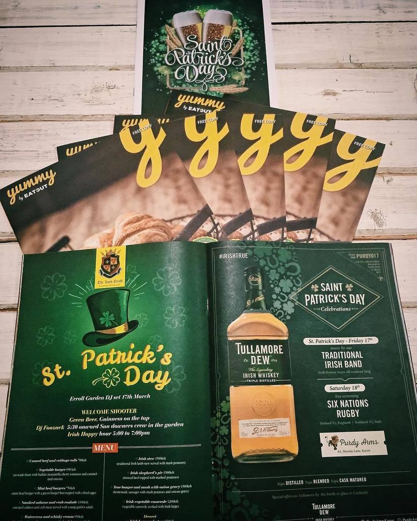 EatOutKenya's tweet photo. The new Yummy magazine issue is out now and we're feeling lucky! 🍀🍻Grab your copy tomorrow… https://t.co/OLN8LwBPPb https://t.co/YK282l8ywh