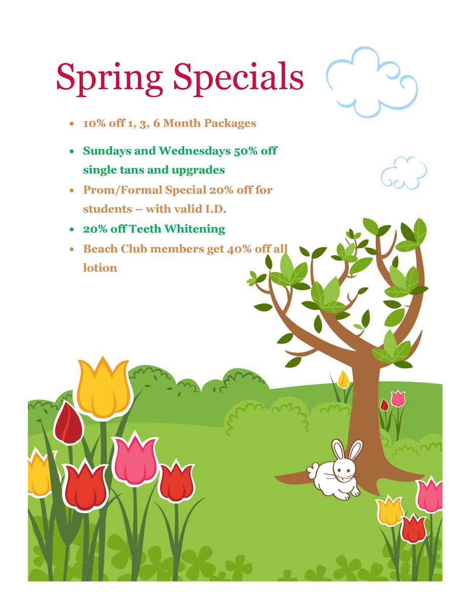 paradisecoop's tweet photo. SPRING SPECIALS! 🌴🌻💐 https://t.co/16RnrjJ11A