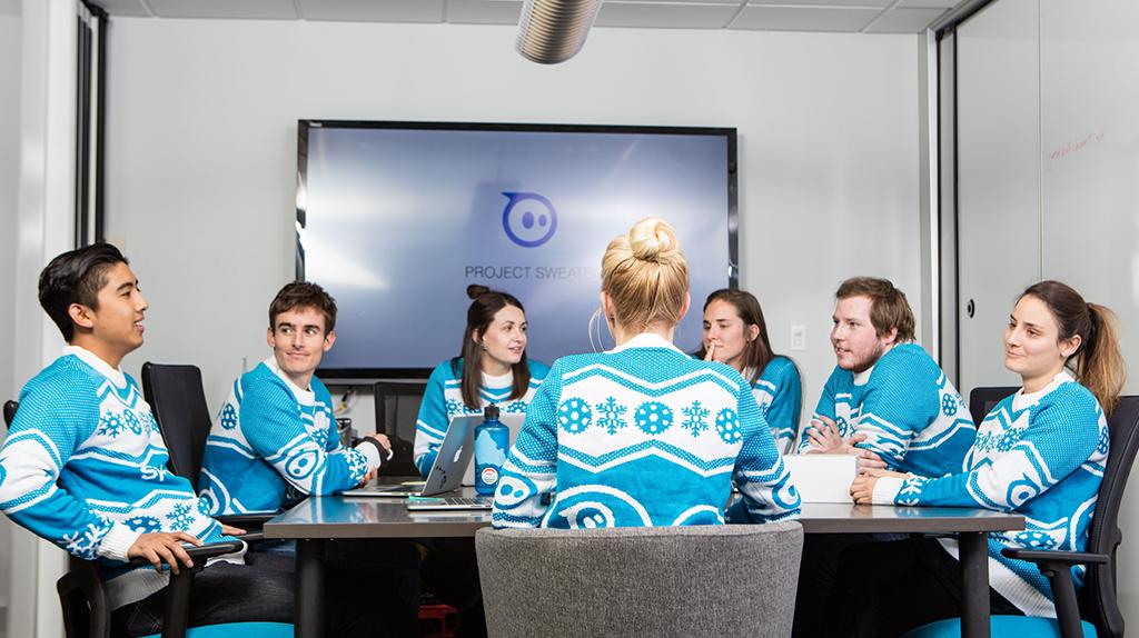 Sphero's tweet photo. Congrats to our winner, Brian! We’re still feeling generous. RT this for a chance to win another sweater. Rules: https://t.co/rD8L3Nt14Q https://t.co/Zjg52EKkNi
