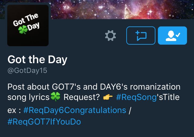 itsmarktuans's tweet photo. Hi guys don't forget to follow this account. You can request lyrics at there,just follow the rules and you can get the lyrics. @GotDay15 https://t.co/IFlUBYWen1