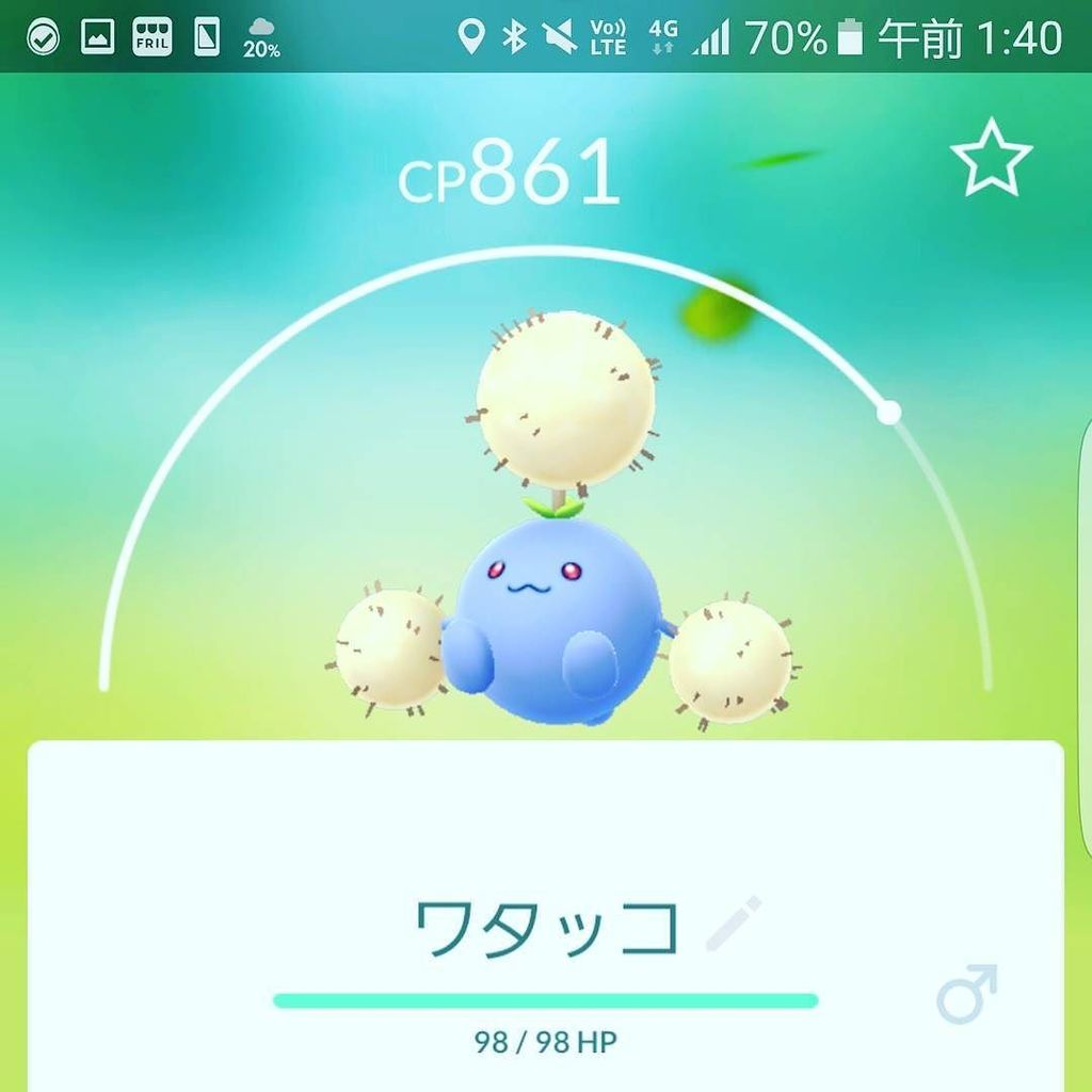 Usatanz かわいいなー W ぽけもん わたっこ ワタッコ ぽけもんgo こども ポケモンgo レア 金銀 ポケモンgoの旅 天保山 海遊館 散歩 Pokemongo Japan Osaka