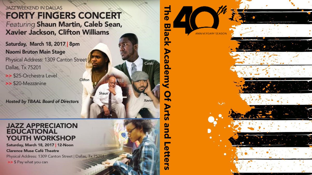 Check out <a href="/Shunwun/">Shaun Martin</a> and friends this Saturday at <a href="/TBAAL/">The Black Academy of Arts and Letters, Inc.</a> for a night of Awesome Jazz! #7Grammys #7Summers 
<a href="/fhunscripted/">Dr. Frederick D Haynes</a> <a href="/normanology101/">halfbreed</a>
