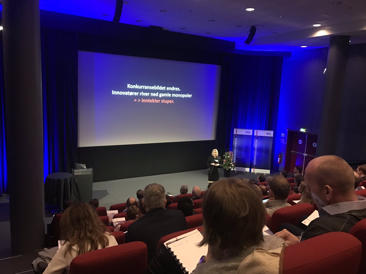 Digitaliseringens muligheter og utfordringer. Skremmende, spennende og treffsikkert av <a href="/bentesollid/">Bente Sollid</a> på #risikokonferansen til <a href="/BDO_Norge/">BDO Norge</a>