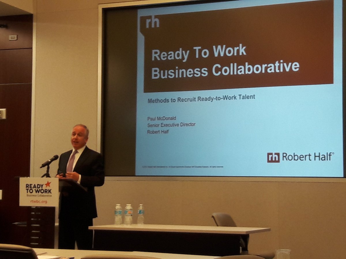 MaureenCarrig's tweet photo. @PaulCMcDonald presenting at #RTWRoundtable on how to help veterans transition to civilian roles @roberthalf @RTWBC1 https://t.co/lzbx39Sxp4