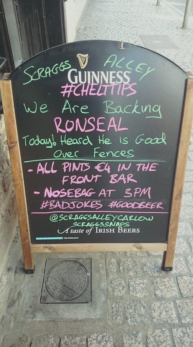 ScraggsAlley's tweet photo. The luck we're having at the minute, @Ronseal would be our best bet today. #cheltTips #badJokes #goodbeer https://t.co/Ei56IqjcRa