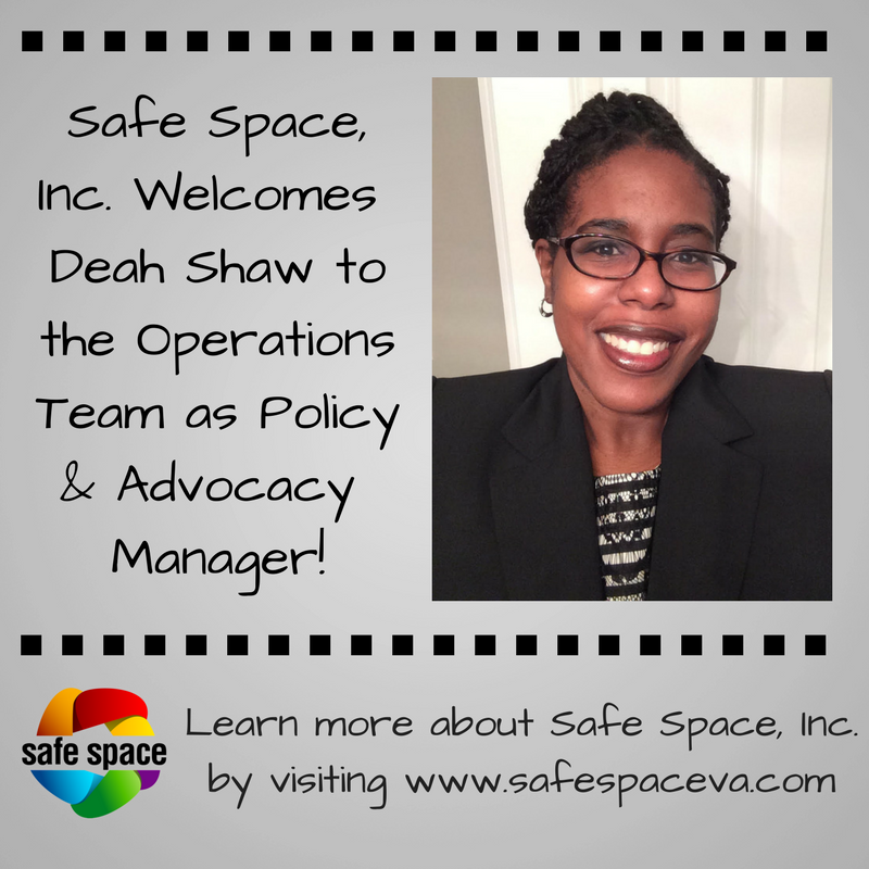 safespacenova's tweet photo. Help us welcome Deah Shaw to the team as Policy & Advocacy Manager! Great things in store now that ALL positions are filled! #SafeSpaceVA https://t.co/Po8GExyrOl