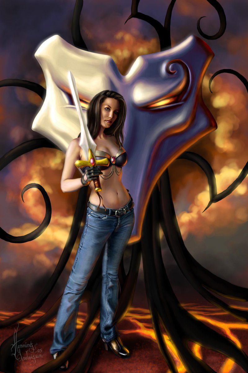 harmoncomics's tweet image. Always wanted a team up with my Maiden Hell book and Lady Death