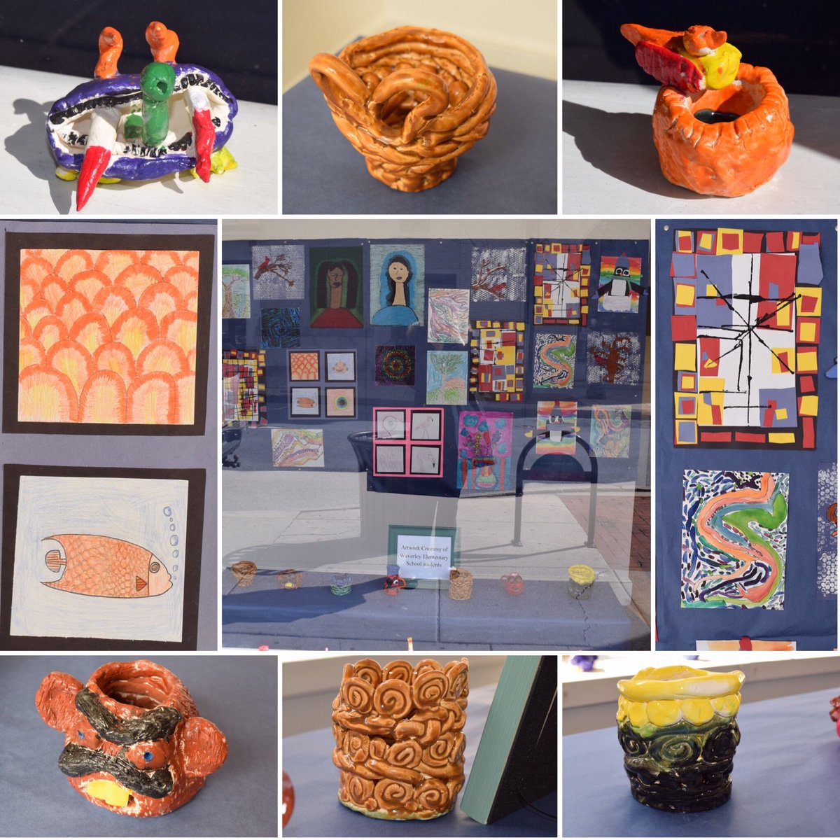 acnbbank's tweet image. Have you been to the 2 North Market window gallery yet? March features art from the students of Waverley Elementary @LCoats0725