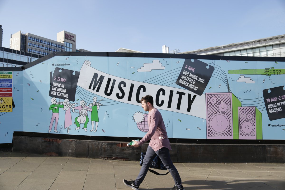 sheffhallamuni's tweet image. Seen our 👌new hoardings by the train station yet? They were done by the very good @ElevenSheffield, and they're all about life in Sheffield.