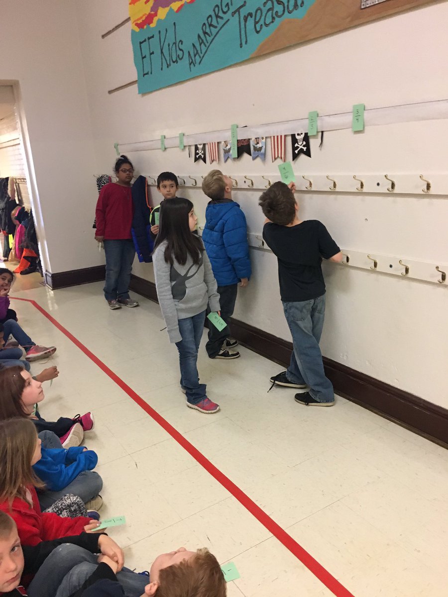 MrsAJenkins3rd's tweet photo. Finding fractions on a life size number line!! #handson #fractions #3rdgrade https://t.co/8fhv4xT2nn
