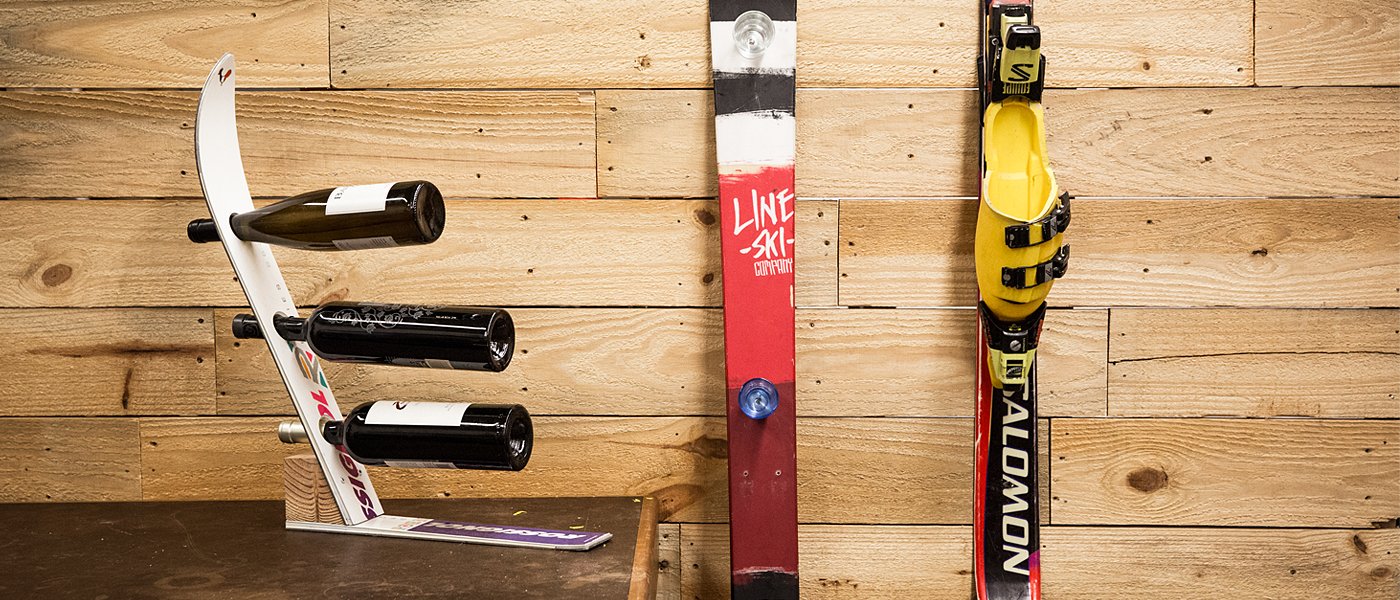 Ski wine holder sale