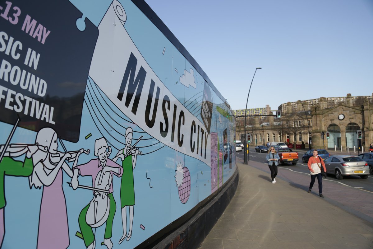 sheffhallamuni's tweet image. Seen our 👌new hoardings by the train station yet? They were done by the very good @ElevenSheffield, and they're all about life in Sheffield.