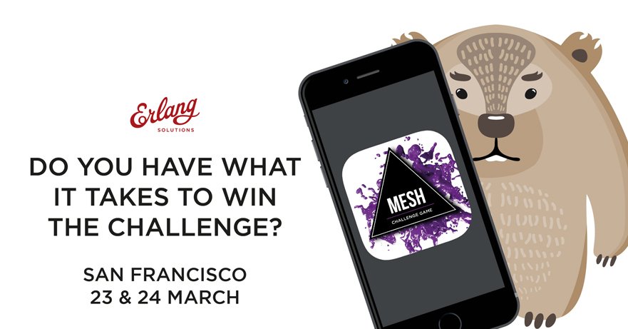 ErlangSolutions's tweet photo. After the success @ElixirConf 16 we're bringing our challenge app to San Francisco next week! #myelixirstatus #elixirlang #erlang #challenge https://t.co/DbVAAFx89W