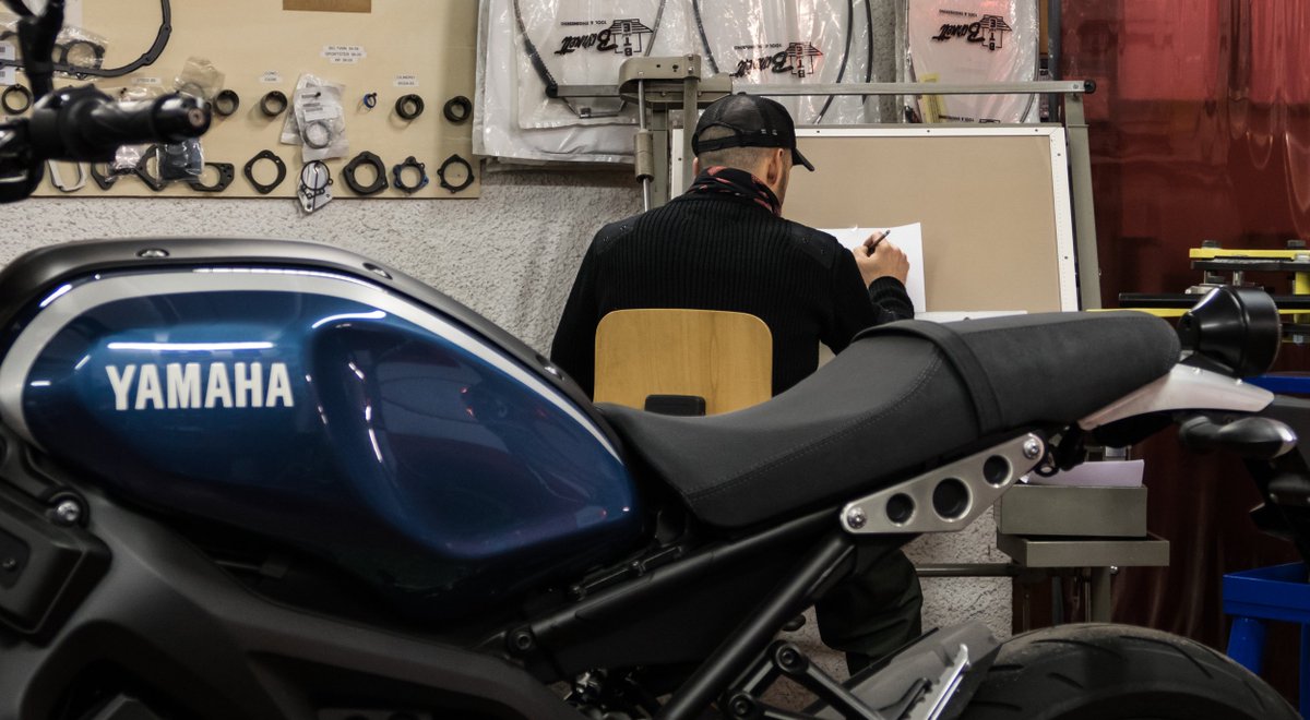 OMT_Garage's tweet photo. La sfida "YARD BUILT"  inizia dal progetto.....#yardbuilt #fasterandsons #Yamaha #yamahaxsr900 @YamahaMotorIT @magferro #ferromagazine https://t.co/uQPl2dYCnD