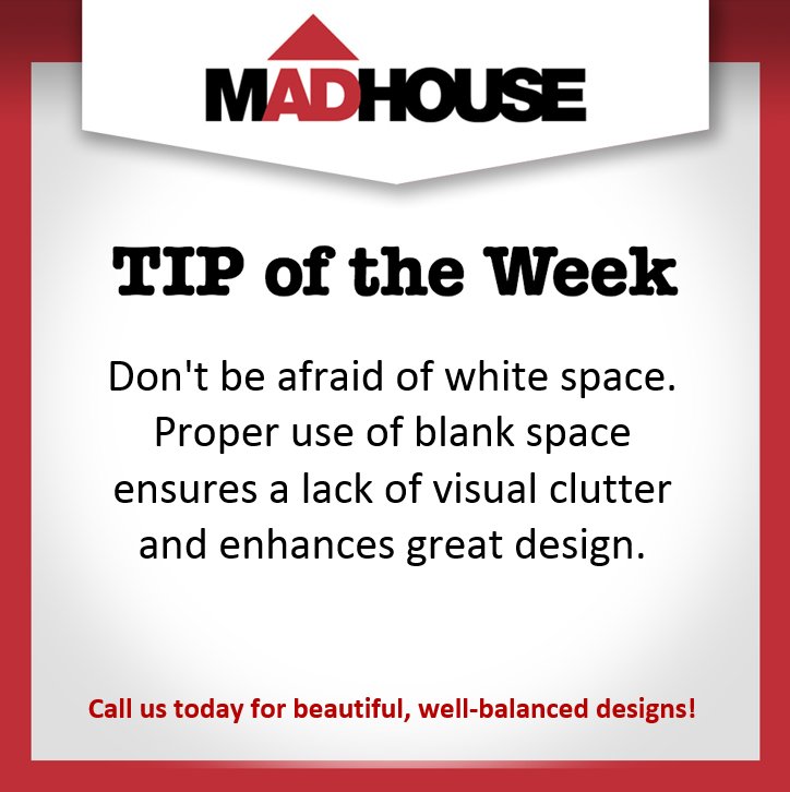 MadhouseAD's tweet image. Never underestimate the important of blank space for a sleek and de-cluttered design #MADtips #design #advertising #toronto #madhouse