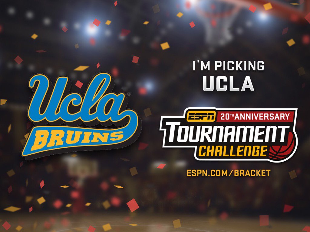 Case4Tony's tweet photo. I picked UCLA to win the National Championship. Who will you pick? #bracket https://t.co/thdlRl7FYf https://t.co/ju8g4qJmPP