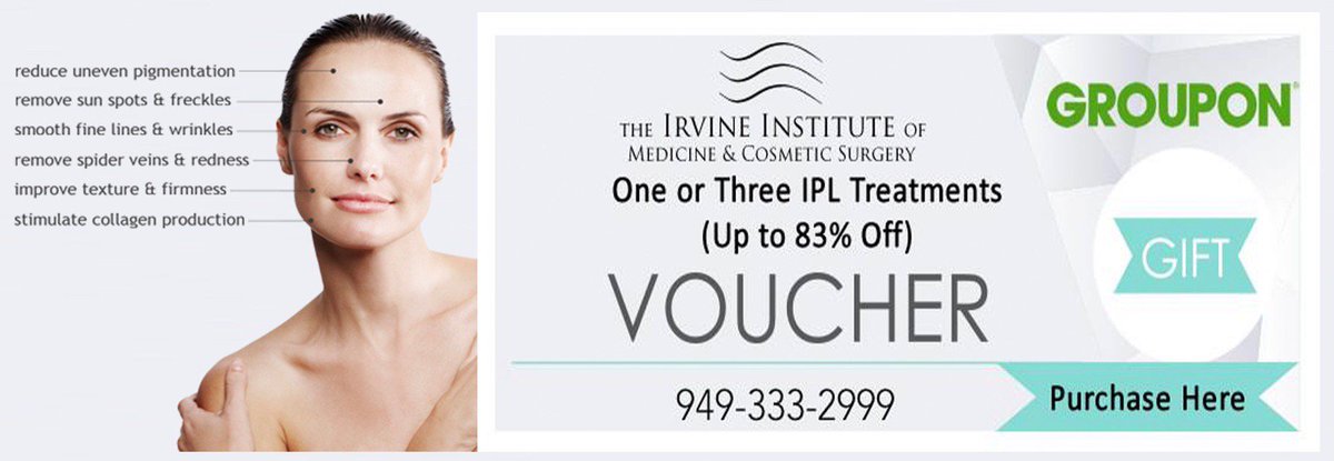 OC_Aesthetics's tweet photo. Minimize #pigment & #agespots reduce #capillaries & #redness #refresh & #rejuvenate your #skin with an #IPL #WednesdayWisdom #groupon #iimcs https://t.co/3KRGy7AAlK