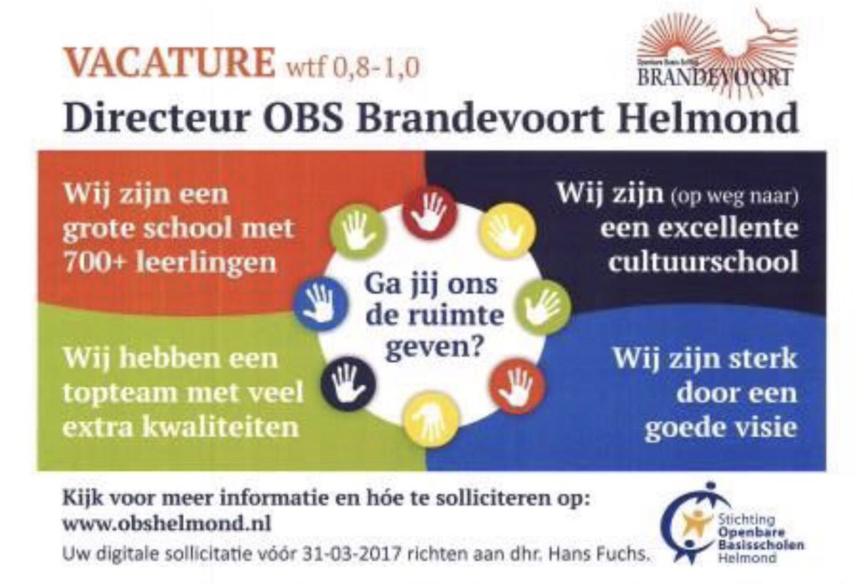 Obs Helmond zoekt een directeur!