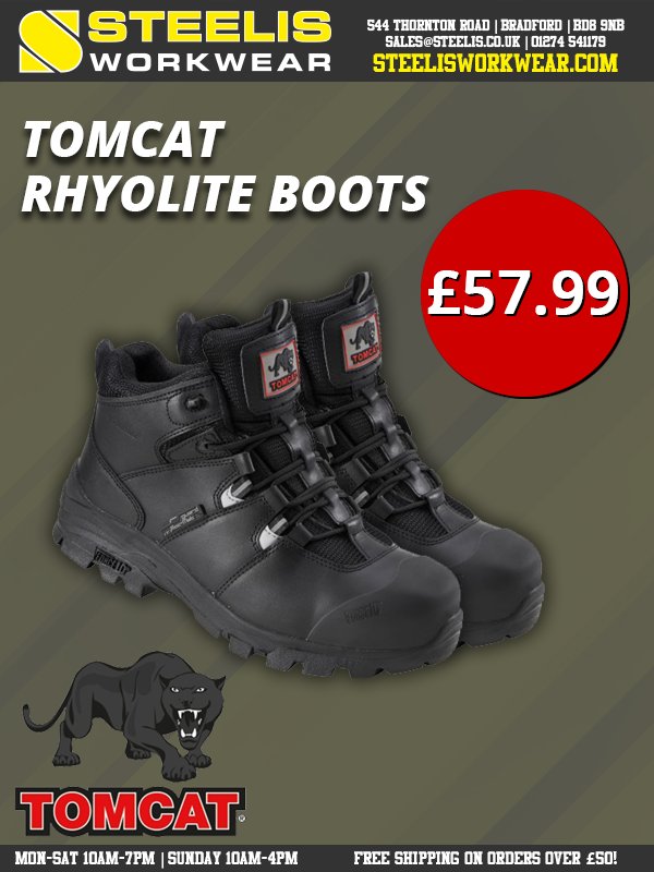 Tomcat safety boots featuring internal 