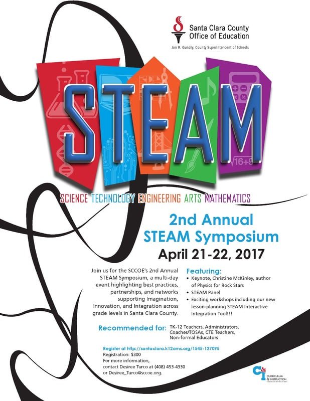 April 21-22 2nd Annual STEAM Symposium at the SCCOE. Register online: bit.ly/2mjmKtV