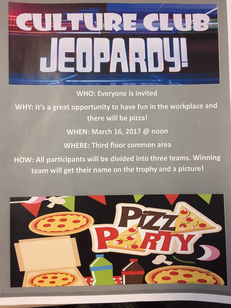 burl_tech's tweet image. Jeopardy and Pizza tomorrow! #DellEMC #team #tech #WorkLifeBalance #eos2 #eos2gether #cultureteam #fun